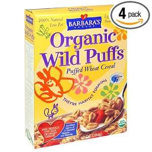 Barbaras Bakery Organic Wild Puffs Cereal, 10 Ounce Boxes (Pack of 4 