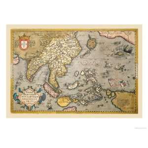   Asia Giclee Poster Print by Abraham Ortelius, 24x18: Home & Kitchen