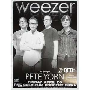  Weezer Pete Yorn Vancouver Concert Poster 2002