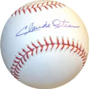  Claude Osteen Autographed Baseball   )