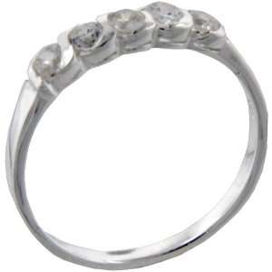   Cz Coil Rings   Sterling Silver Promise Anniversary Ring: Pugster