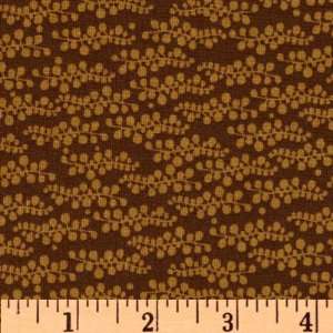   Wild Thyme Botanical Brown Fabric By The Yard: Arts, Crafts & Sewing