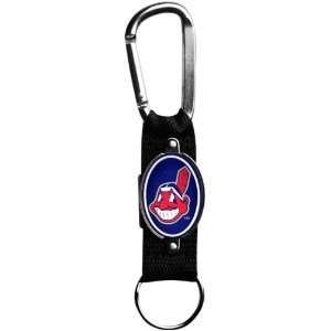   MLB Cleveland Indians Black Carabiner Clip Keychain