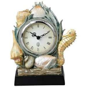  Seahorse Carapace 7 1/2 High Clock: Home & Kitchen