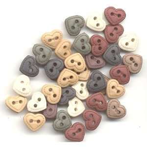  Country Stitched Hearts Buttons for Scrapbooking (1786 