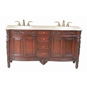  67 Double Sink Vanity with Perlato Sicilia Marble Top 