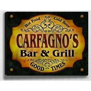 Carfagnos Bar & Grill 14 x 11 Collectible Stretched 