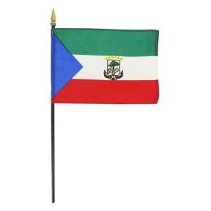  Equatorial Guinea 4 x 6 Stick Flag: Patio, Lawn & Garden