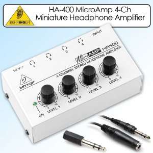  Headphone Amplifier Bundle With 1/4in To 1/4in 10ft Headphone 