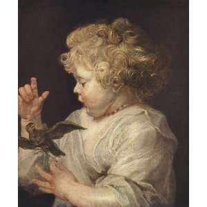  Oil Painting Boy with Bird Peter Paul Rubens Hand Painted Art 