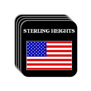  US Flag   Sterling Heights, Michigan (MI) Set of 4 Mini 
