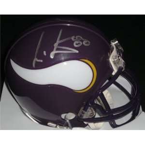 com Cris Carter Autographed/Hand Signed Minnesota Vikings Mini Helmet 