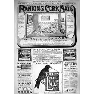   1890 Rankins Cork Mats Edinburgh Carters Liver Pills