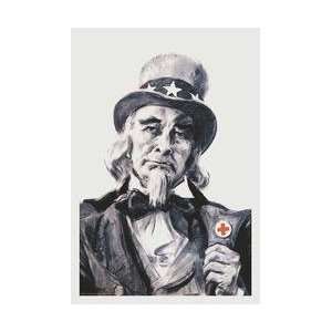  Uncle Sam for the Red Cross 28x42 Giclee on Canvas: Home 
