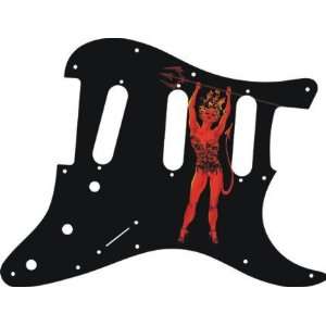  Demon Girl Graphical Strat SSS 11 Hole Pickguard Musical 