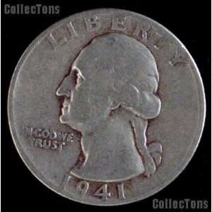  1941 D Washington Silver Quarter    Circulated: Everything 