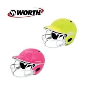  Worth Low Profile Batting Helmet   Scarlet / White Sports 