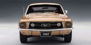 Ford Mustang GT 1967 390 Gold 118 AUTOART Diecast NIB  