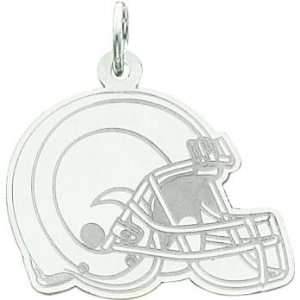   White Gold NFL St. Louis Rams Football Helmet Charm: Sports & Outdoors