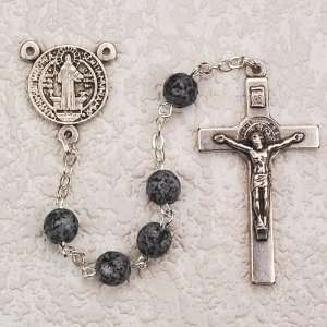 St. Benedict Rosary, Grey & Black