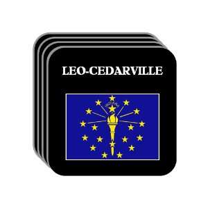  US State Flag   LEO CEDARVILLE, Indiana (IN) Set of 4 Mini 