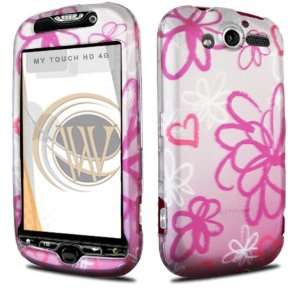  SQUIGGLY FLOWER DESIGN CASE for MYTOUCH 4G Everything 