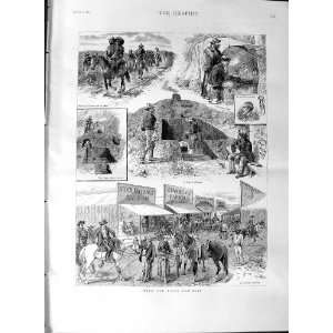  1887 Texas Cow Boys Horses Prairie Kitchen Mexicans