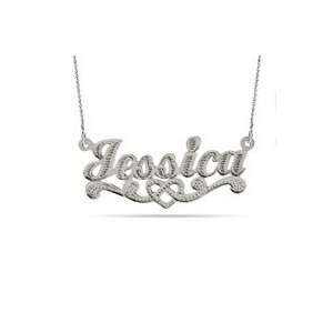    Sterling Silver Celtic Heart Custom Nameplate Necklace: Jewelry