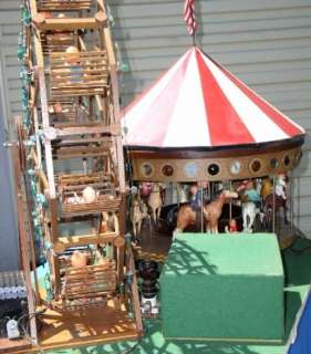Wonderful Model Carousel & Ferris Wheel, Lights, Moves  
