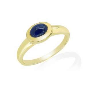 9ct Yellow Gold Lapis Lazuli Ring Size 9 Jewelry