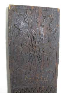 LATIN AMERICAN VINTAGE ARCHITECTURAL SALVAGED WOOD CARVING PANEL 