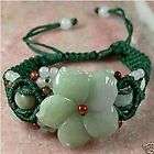 Charm Gray jade carve flower bracelet  
