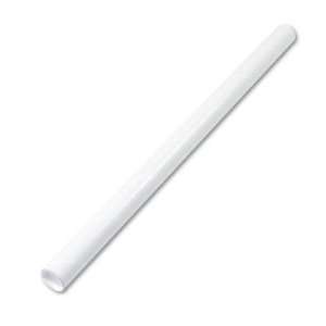  White Kraft Mailing Tubes w/Recessed End Plugs   Recessed End Plugs 