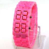 Perfect! Pink Lava Style Samurai Red LED Watch, CBN  