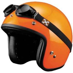 SparX Pearl Sparkle Orange Open Face Helmet   Color  Orange   Size 
