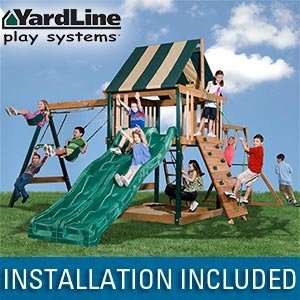   Play Systems Preserved Southern Yellow Pine Two 10 Wave Slides, Tire