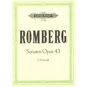  Romberg   Three Sonatas, Op. 43, Two Cellos. Peters 