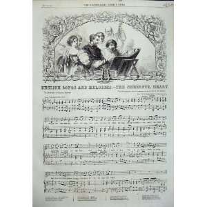  1858 Sheet Music Cheerful Heart English Songs Melodies 