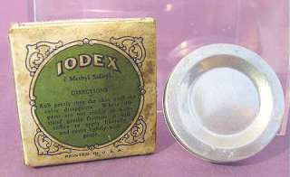 Vintage Physician SAMPLE Iodex Salve MEDICINE Aluminum Container 