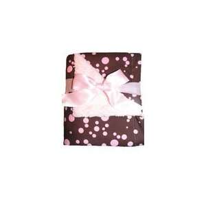  Pink N Chocolate Dot Chenille Blanket: Baby