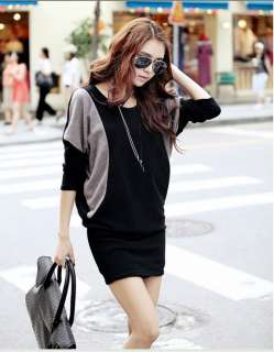 FQ CHIC CREW NECK BATWING SLEEVE KNIT DRESS 1625  