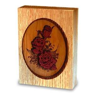  Rose Bouquet Dimensional Wood Keepsake Cremation Urn 