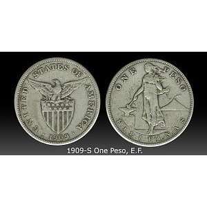  Big Silver 1909 S Philippine Peso    Extra Fine Condition 