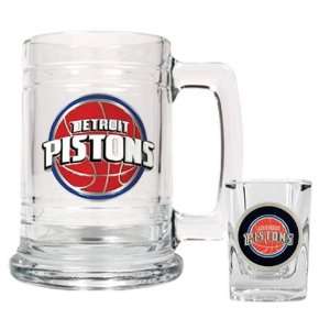  Detroit Pistons Beer Mug & Shot Glass Set Sports 
