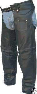 Classic Lined Leather Riding Chaps for Men NWT  