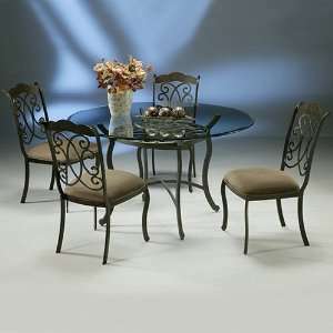  Athena Glass Table and Side Chair Dining Set: Home 