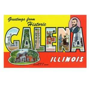 Galena, Illinois   Large Letter Scenes, Greetings from Historic Galena 