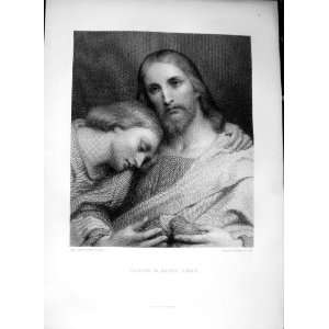   Art Journal 1869 Portrait Christ Saint John Scheffer