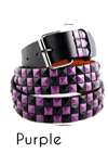 Leather Metal Checkered Stud Belt w/Multiple Colors Hot  