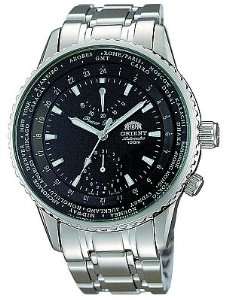  Orient Black Automatic World Time/GMT Watch CFA02001B 